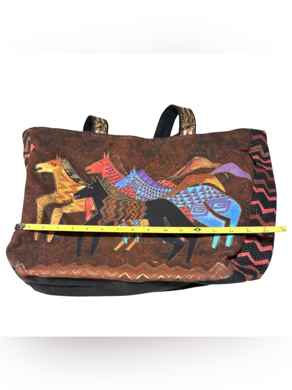 Laurel Burch Tote Wild Horses Running Free Western Cowboy Bag Equestrian Sequin - Picture 13 of 16